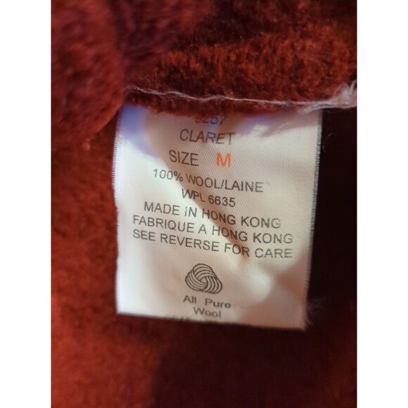 Woolrich Sweater Cardigan Womens Medium Red Button Up Embroidered Pockets - Picture 7 of 10